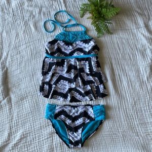 Justice Girls Halter Tankini Swimsuit Size 8